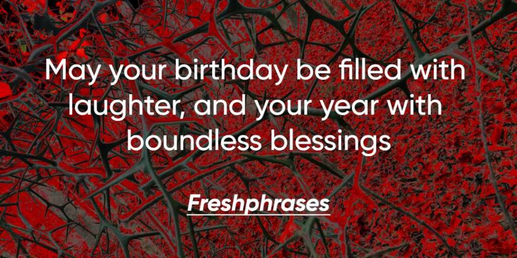 other ways to say May your birthday be filled with laughter, and your year with boundless blessings